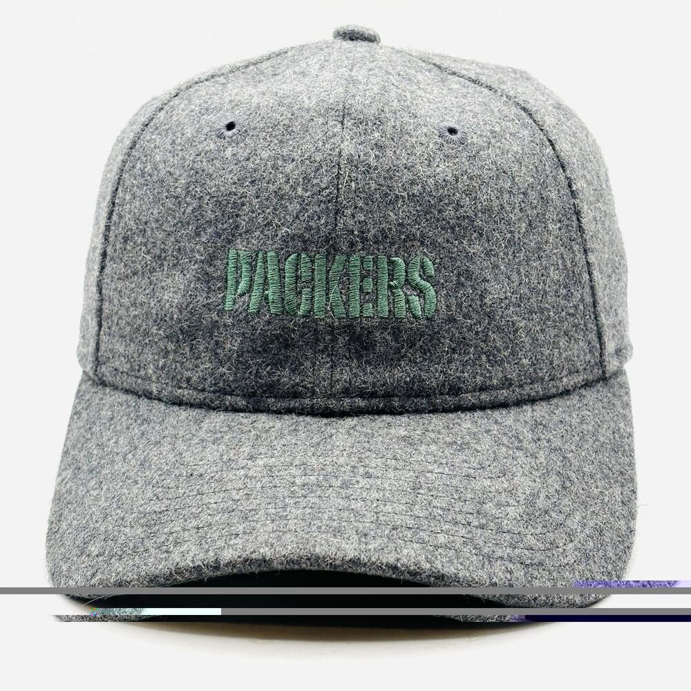 Green Bay Packers Wool Stamped Hat Cap Strapback NFL New Era Football One Size